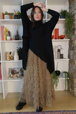 Bowie Mesh Midaxi Skirt Earth /22 =